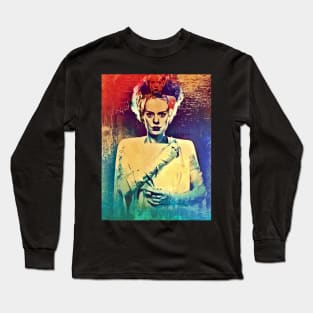 Bride of Frankenstein Psychedelic Long Sleeve T-Shirt